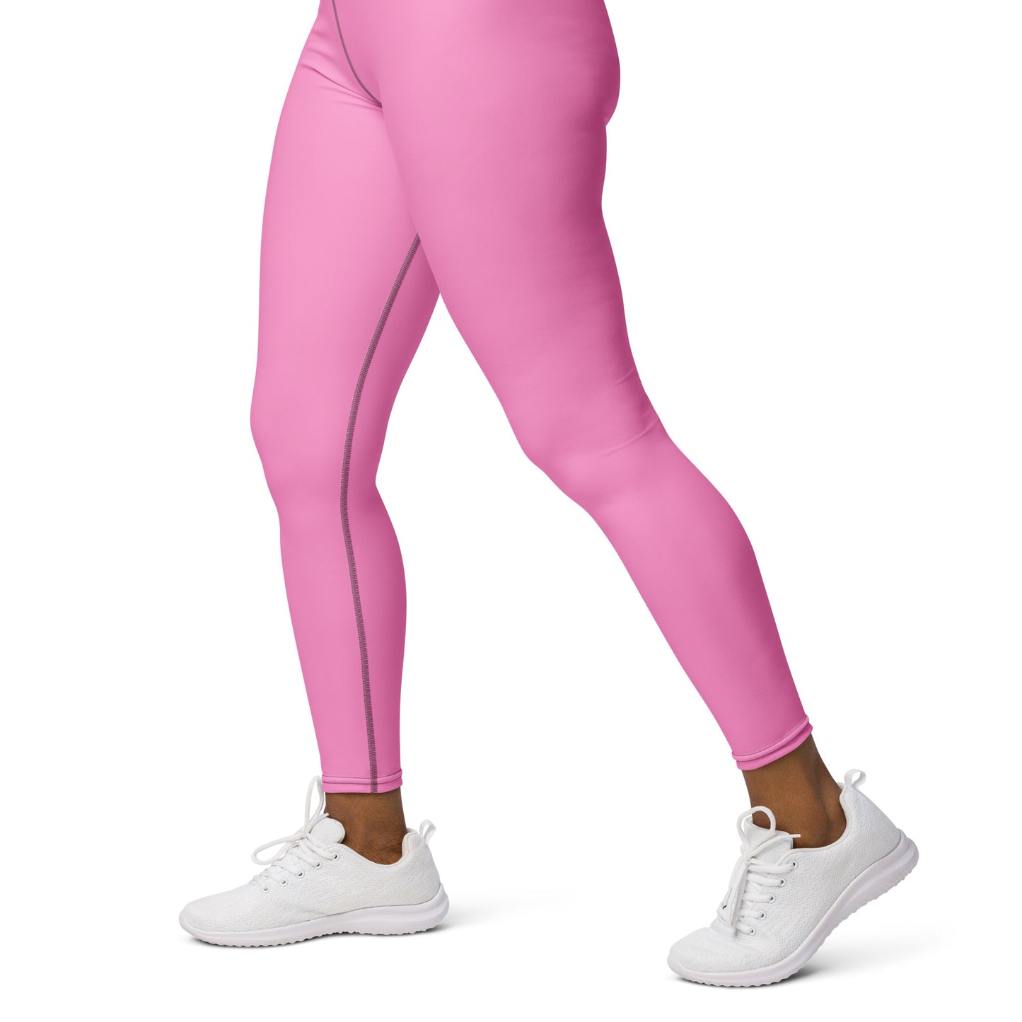 AMMOR PARIS bright pink recycled yoga leggings presented in a clean white studio setting, featuring the brand’s iconic high‑waisted sculpting silhouette, smooth microfiber yarn and four‑way stretch recycled performance fabric; the raised supportive waistband and refined minimal athleisure lines reflect the elevated, modern, sustainable design language that defines AMMOR PARIS, crafted for yoga, pilates, stretching, gym training and contemporary eco‑conscious movement with the brand’s signature blend of eleg