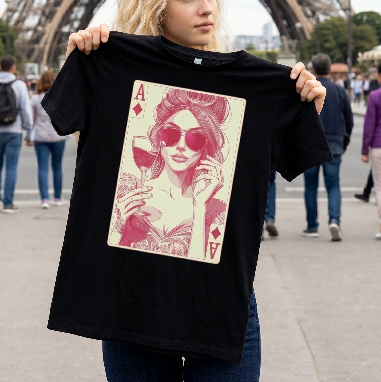 AMMOR PARIS "The Ace Queen" Luxury Graphic Tee – Premium Streetwear